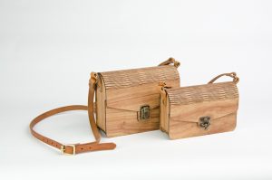 wooden handbags in two sizes